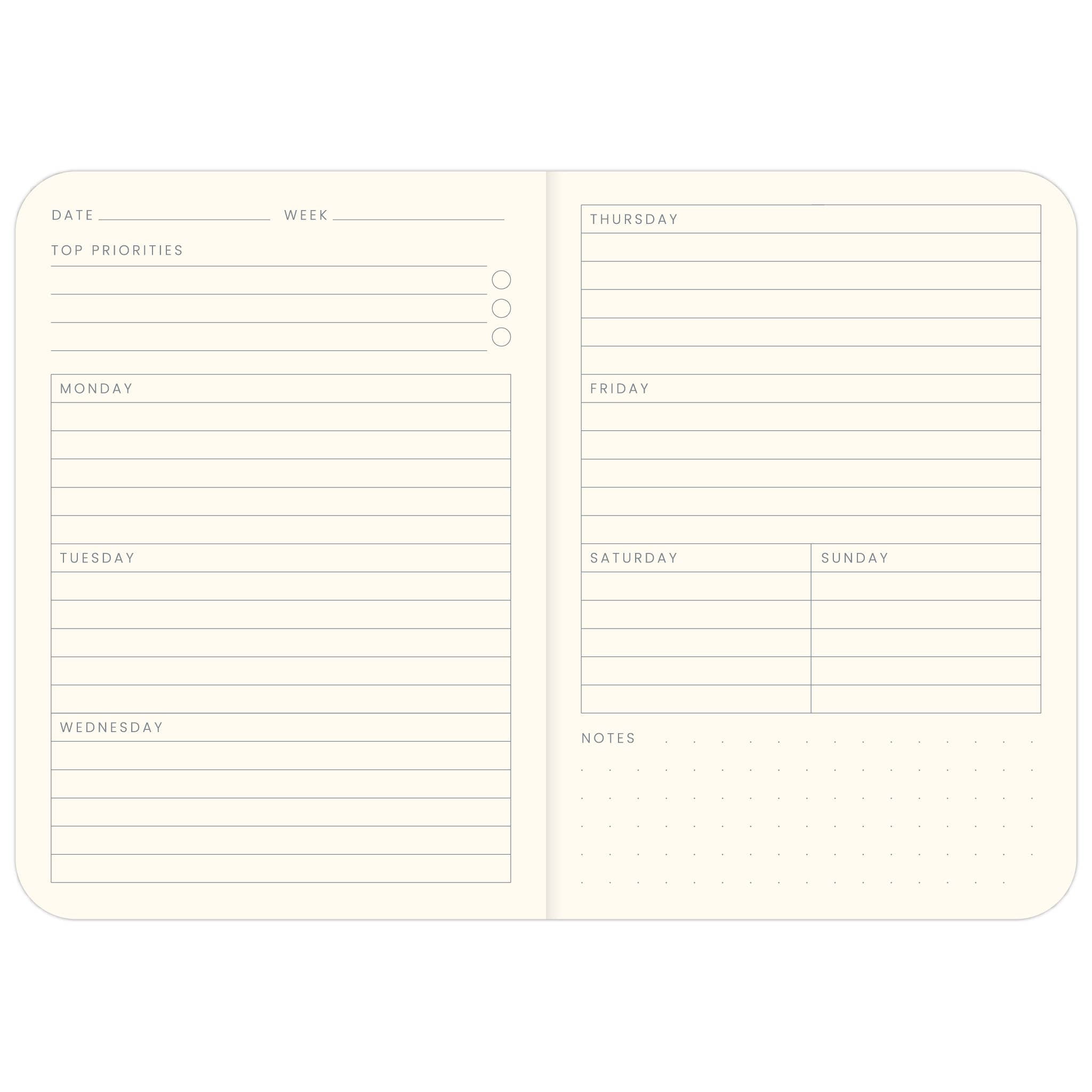Colourology Undated Weekly Planner A6 - Strength