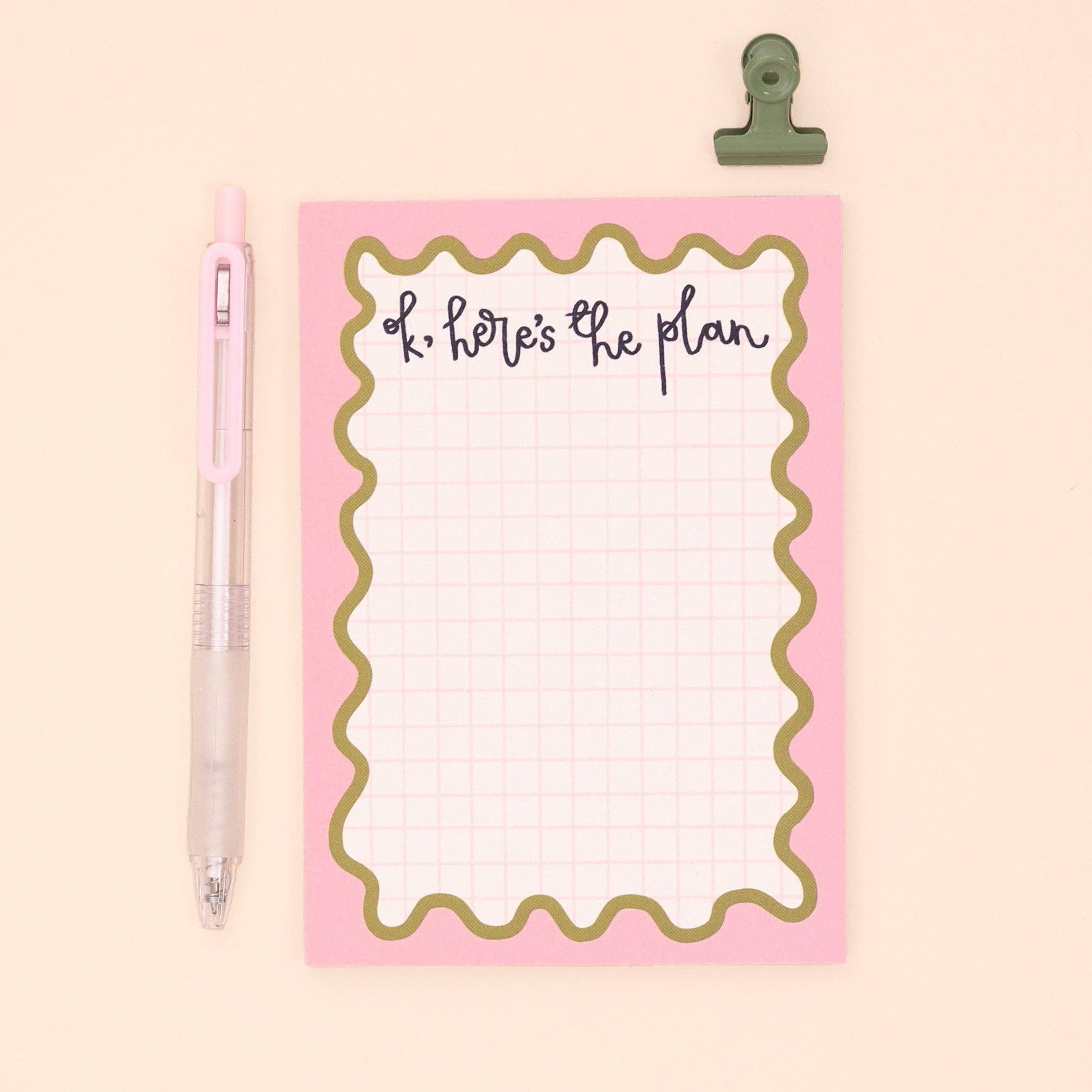 A6 notepad - ok, here's the plan