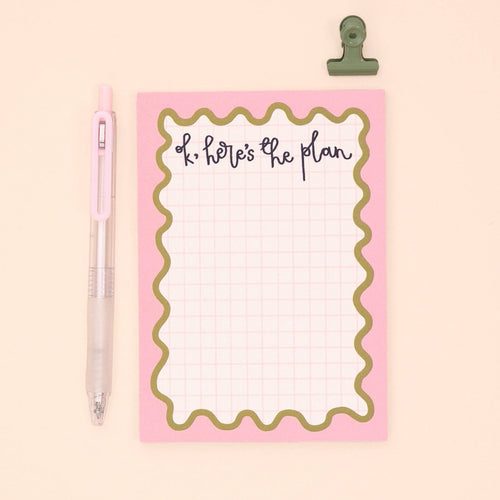 A6 notepad - ok, here's the plan