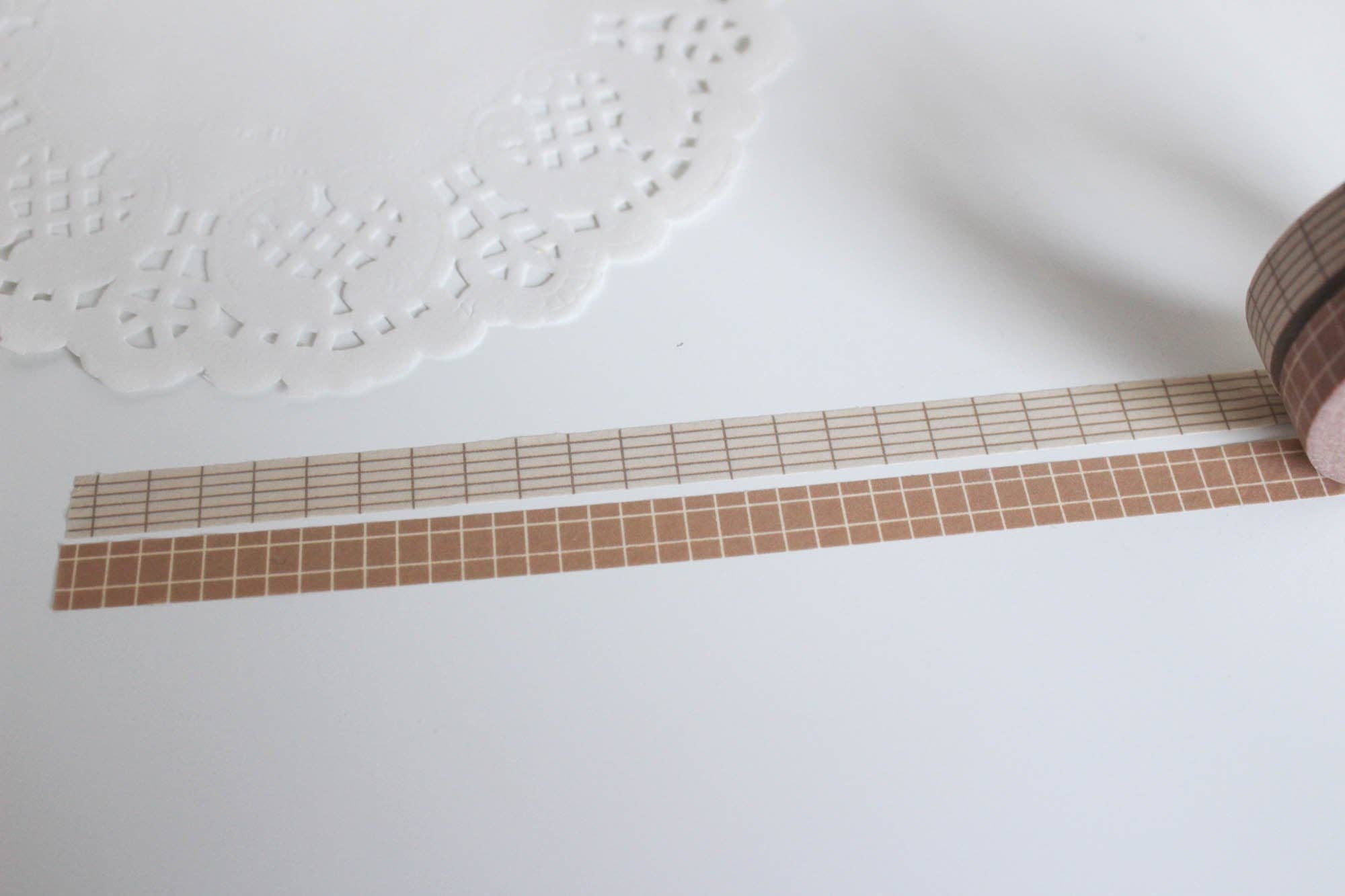 Parchment and Ash Mini Grid Washi Tape Set, Note & Wish Washi