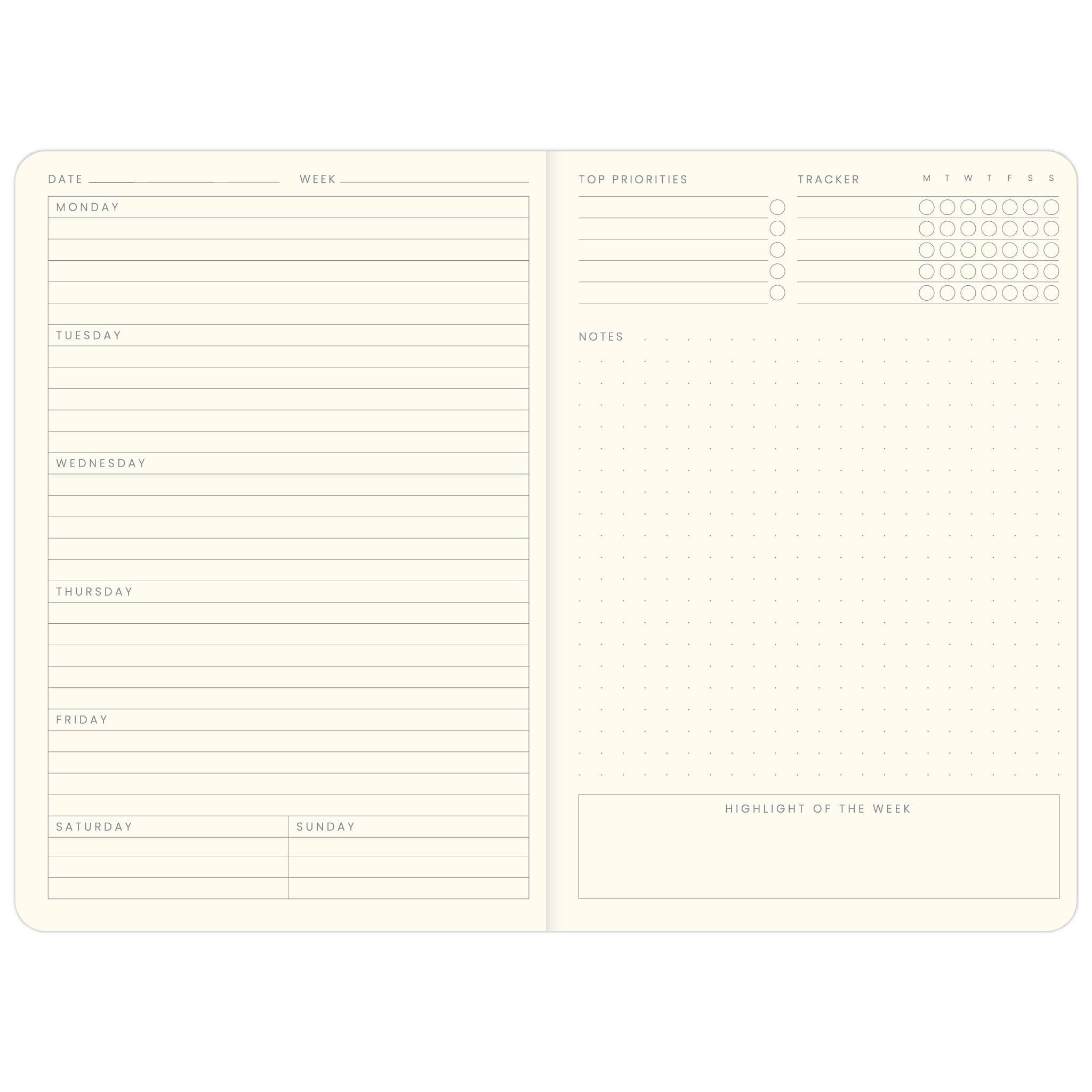 Colourology Undated Weekly Planner A5 - Growth
