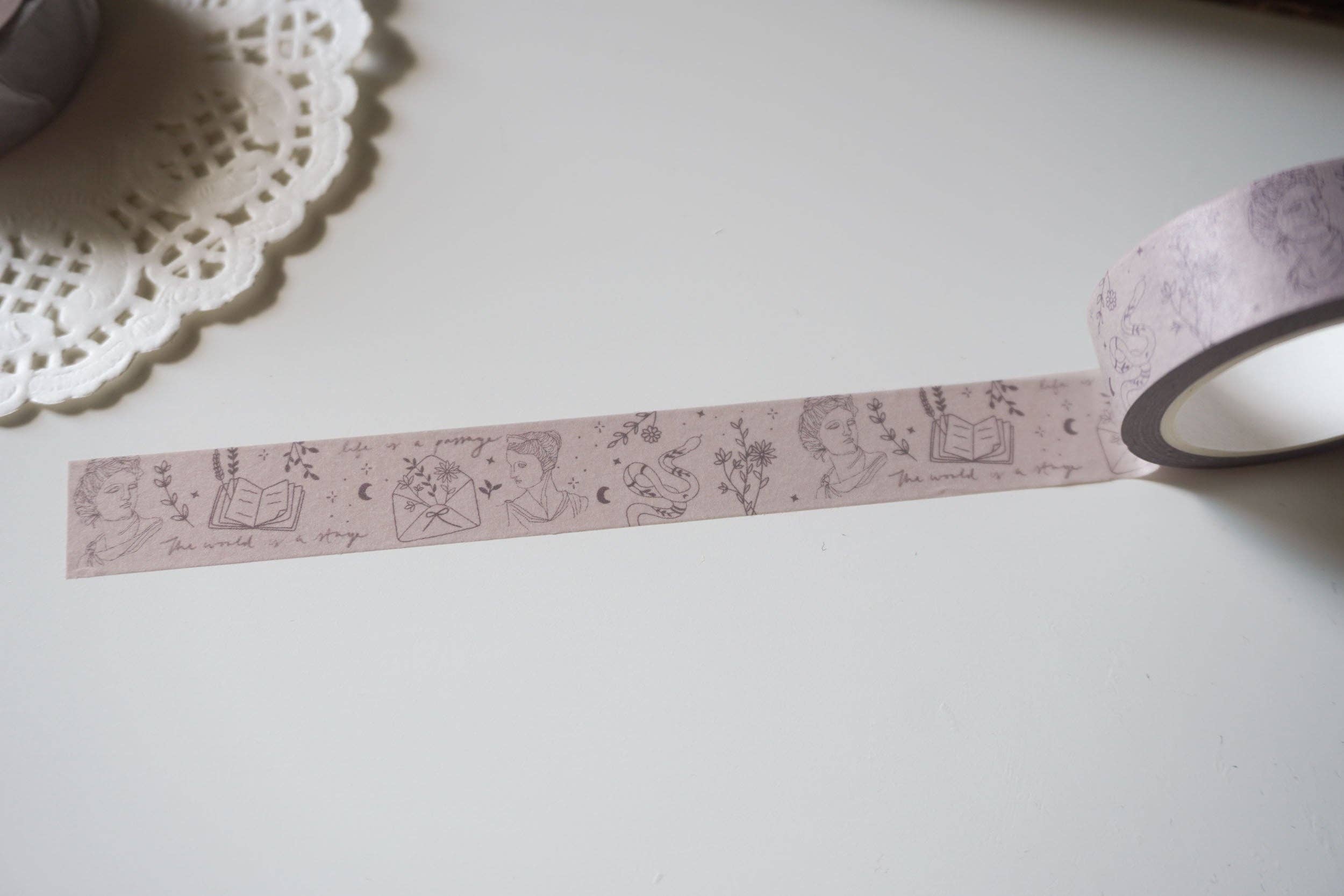 Library Studies Washi Tape, Dark Academia Washi Tape, Note & Wish