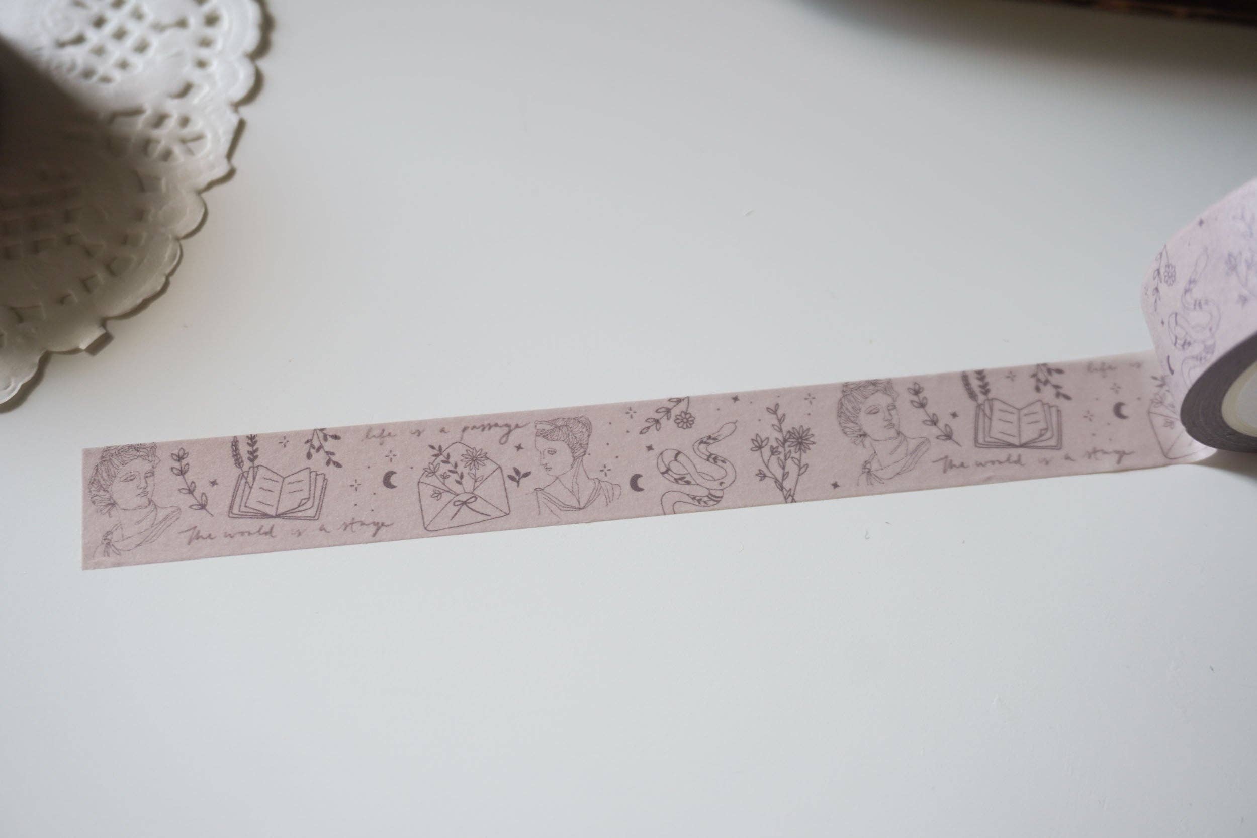 Library Studies Washi Tape, Dark Academia Washi Tape, Note & Wish