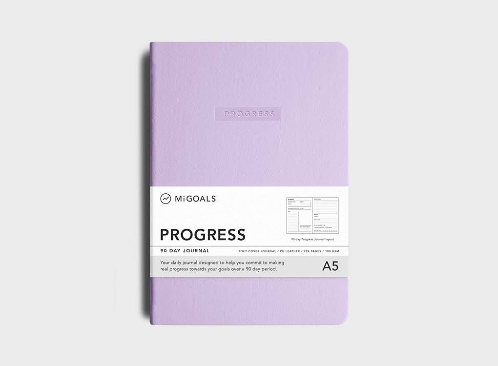 MiGoals A5 Progress Journal — 90 Day, FSC Paper