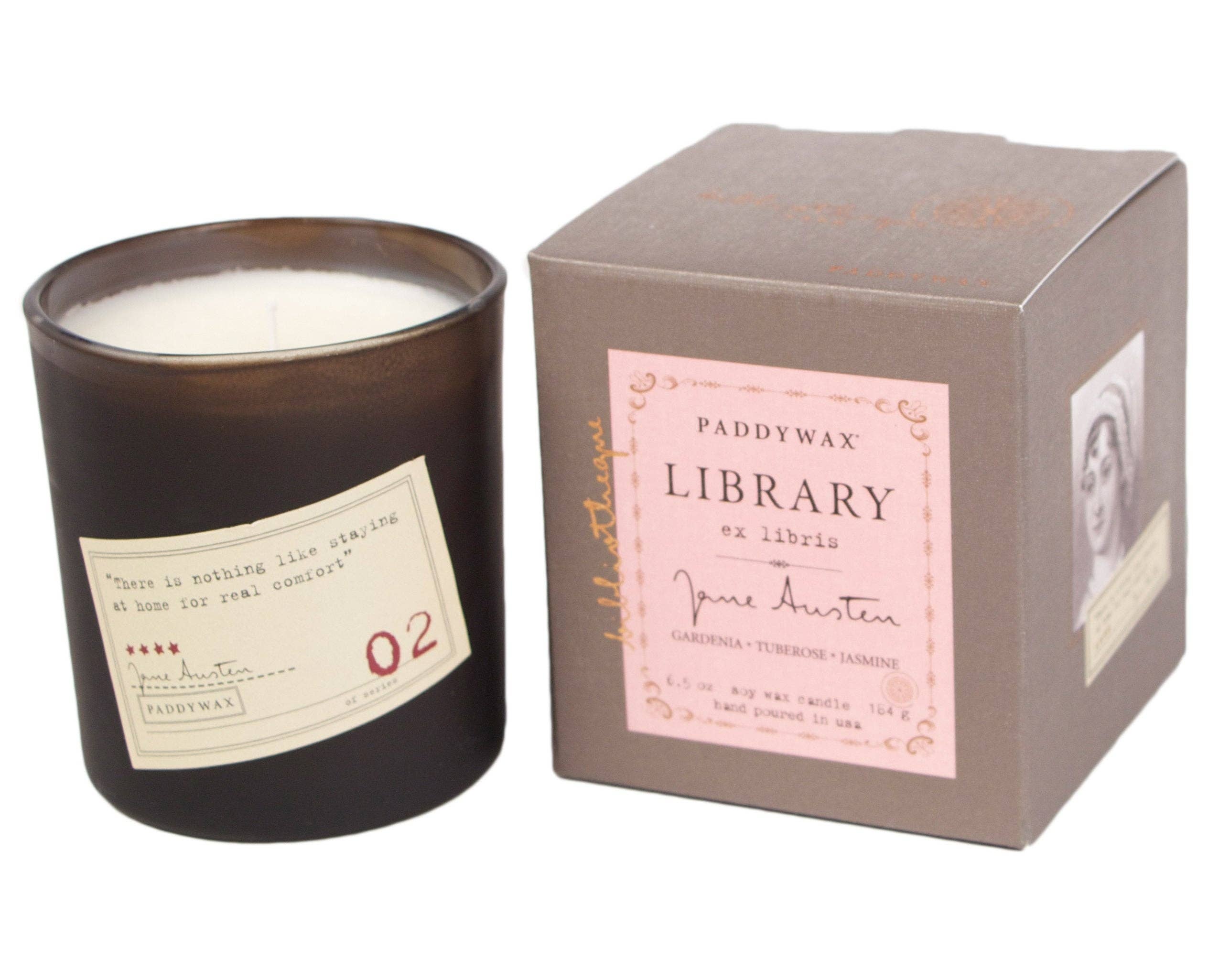 Library Candle - Jane Austen - Gardenia Rose