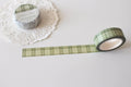 Plaid Washi Tape Matcha Green