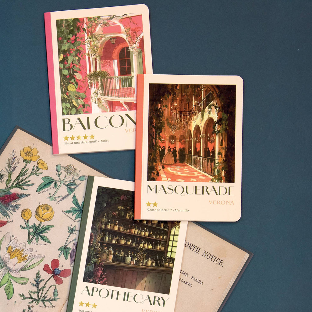 The Reading Room Romeo & Juliet 3x B6 Notebooks