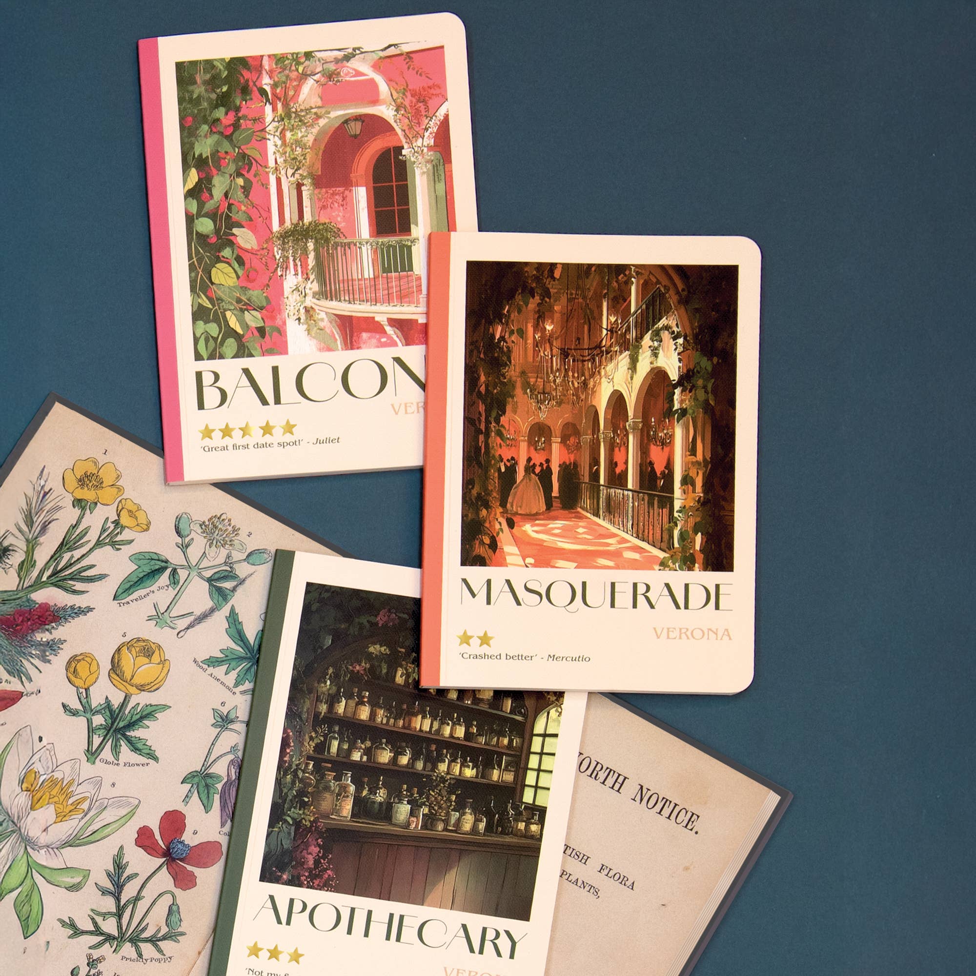 The Reading Room Romeo & Juliet 3x B6 Notebooks