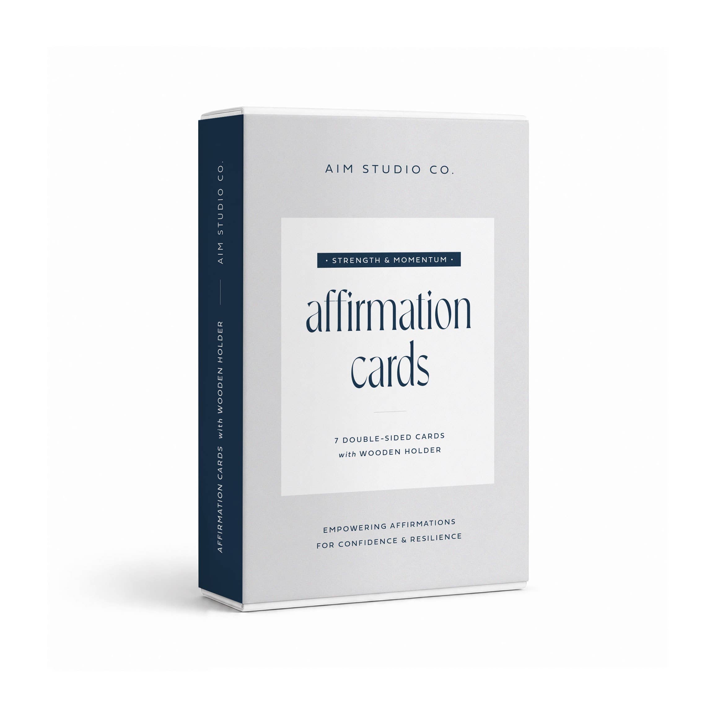 Positive Affirmation Card Pack for Men with Wooden Holder