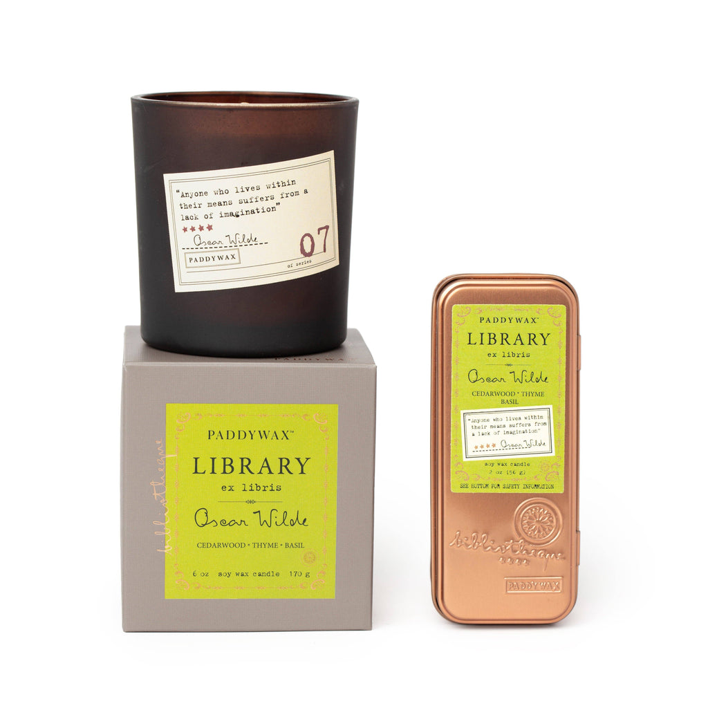 Library Candle Two Wick Travel Tin - Oscar Wilde