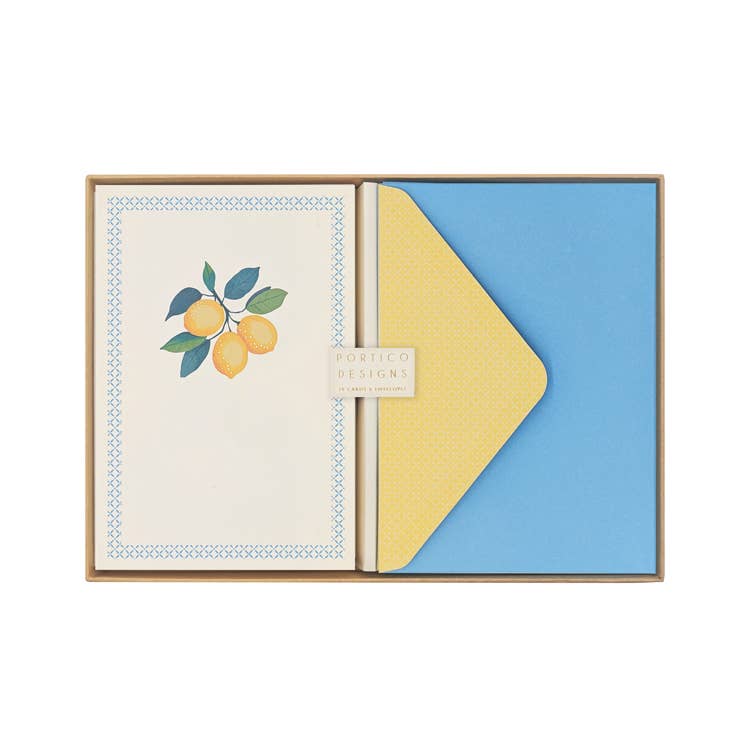 Lemon Boxed Notecards