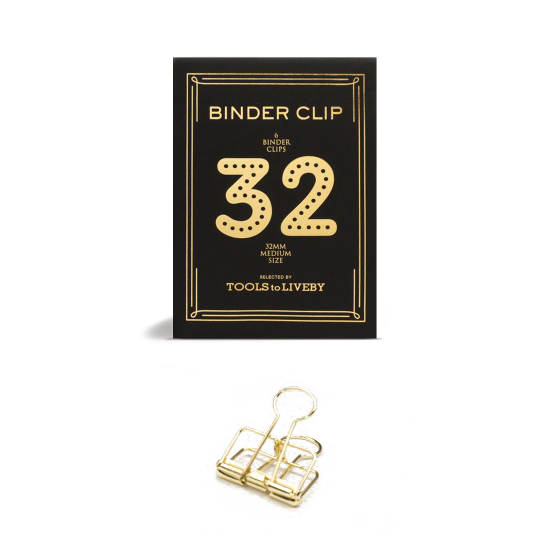 Tools to Live By - 32mm Paper Clips Gold