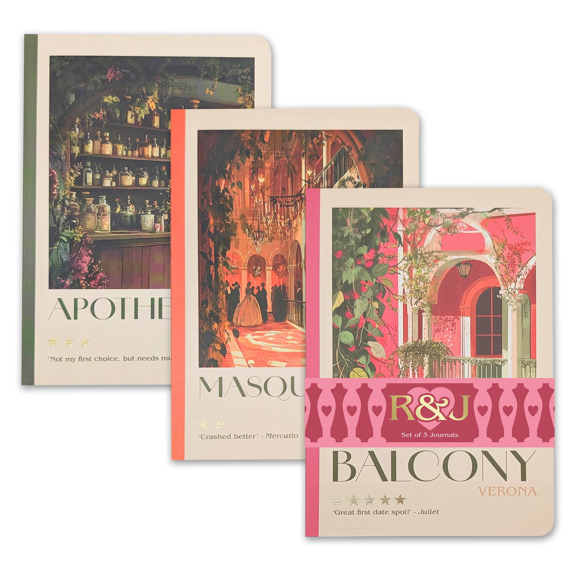 The Reading Room Romeo & Juliet 3x B6 Notebooks