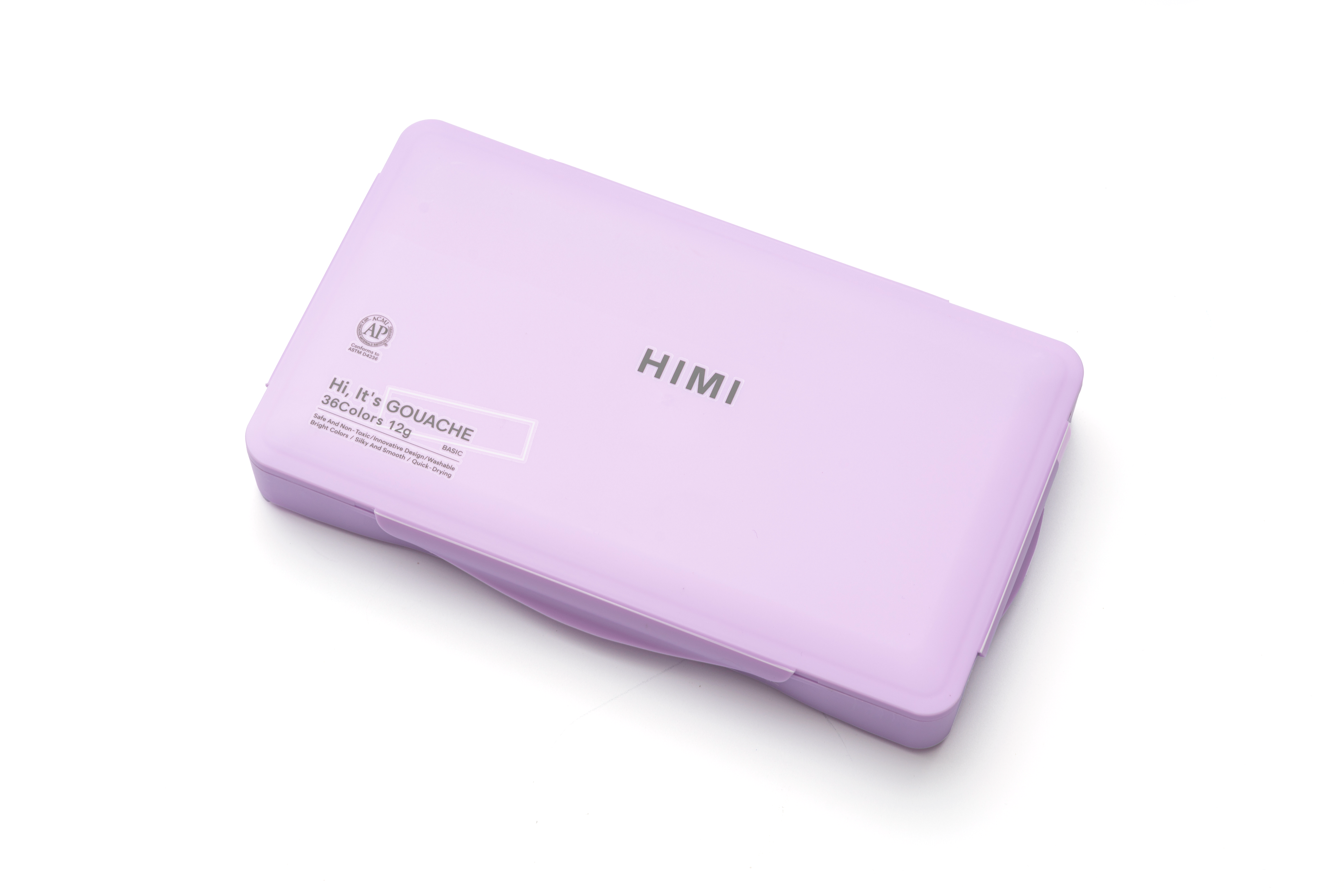 HIMI Twin Cup Gouache Set 36 Paint Colours, Purple Case