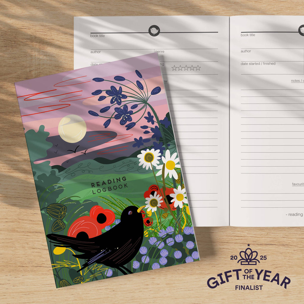 Reading logbook garden song - book journal literary notebook
