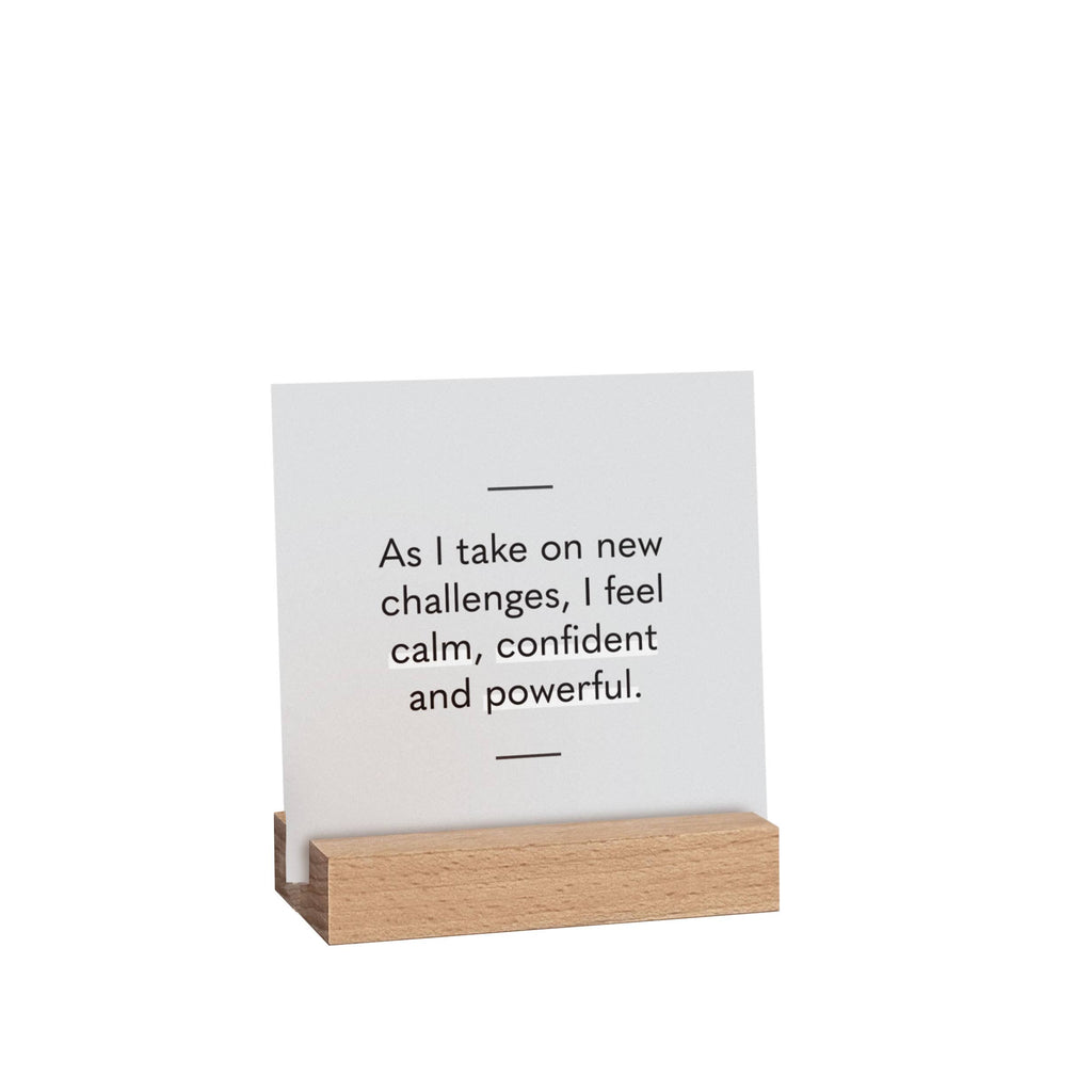 Positive Affirmation Card Pack for Men with Wooden Holder