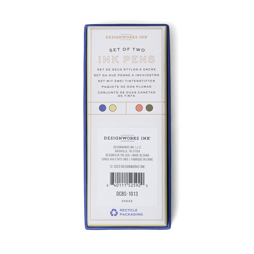 Colour Block Pens - Cobalt & Green (Set 2)