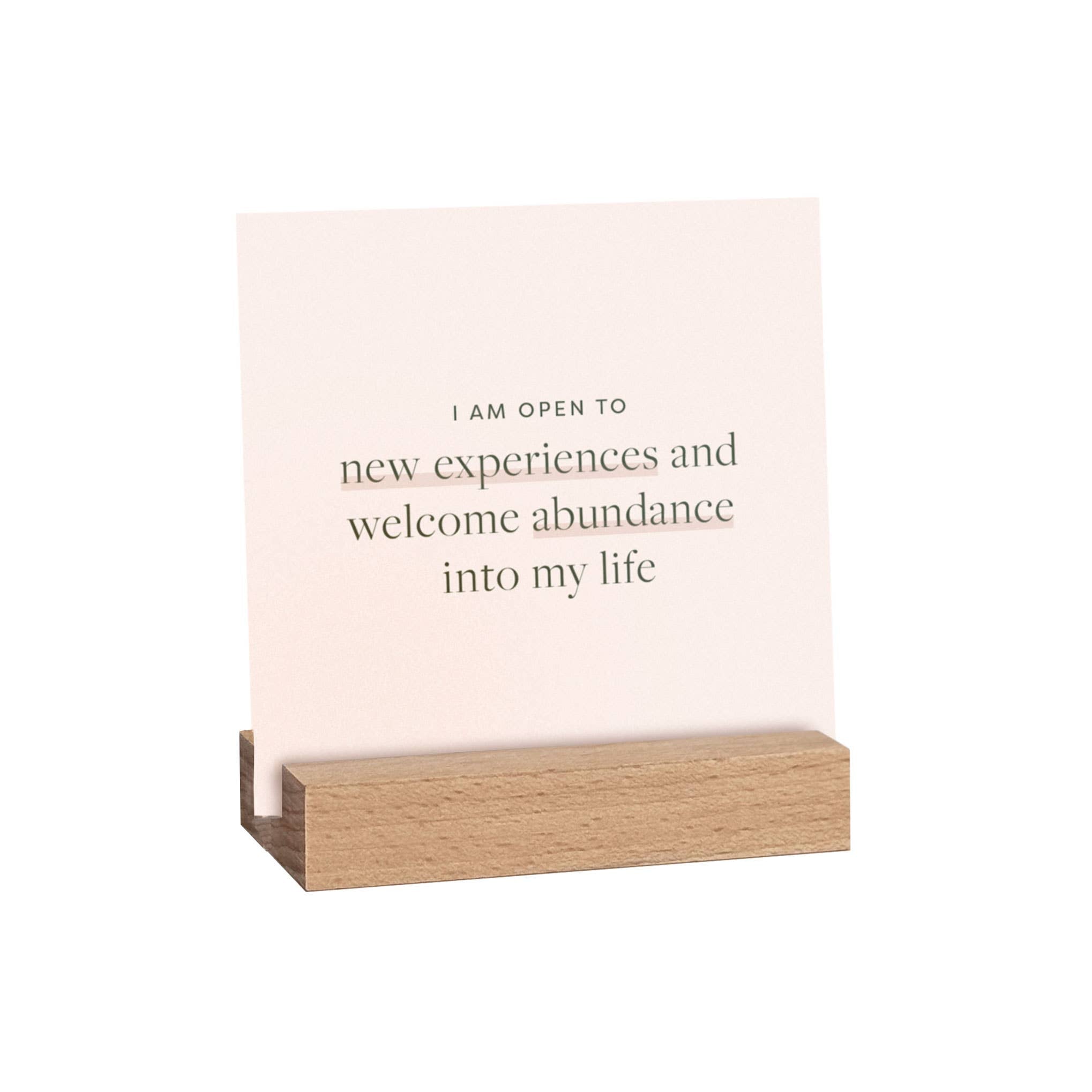 'I am' Affirmation Card Bundle with Wooden Holder