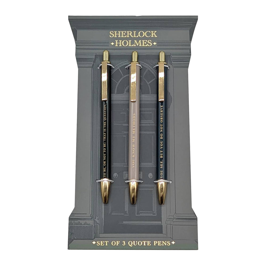 The Reading Room Sherlock Holmes Set of 3 Pens