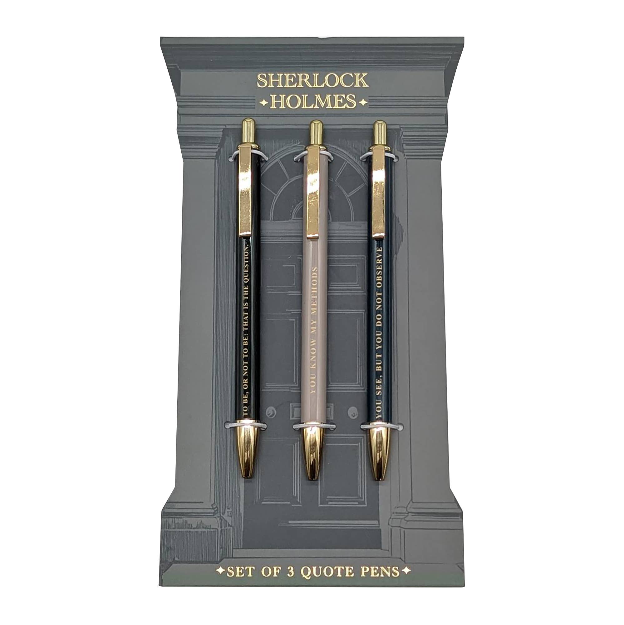 The Reading Room Sherlock Holmes Set of 3 Pens