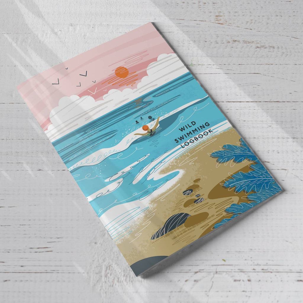 Wild swimming logbook into the sea - sea swimming notebook