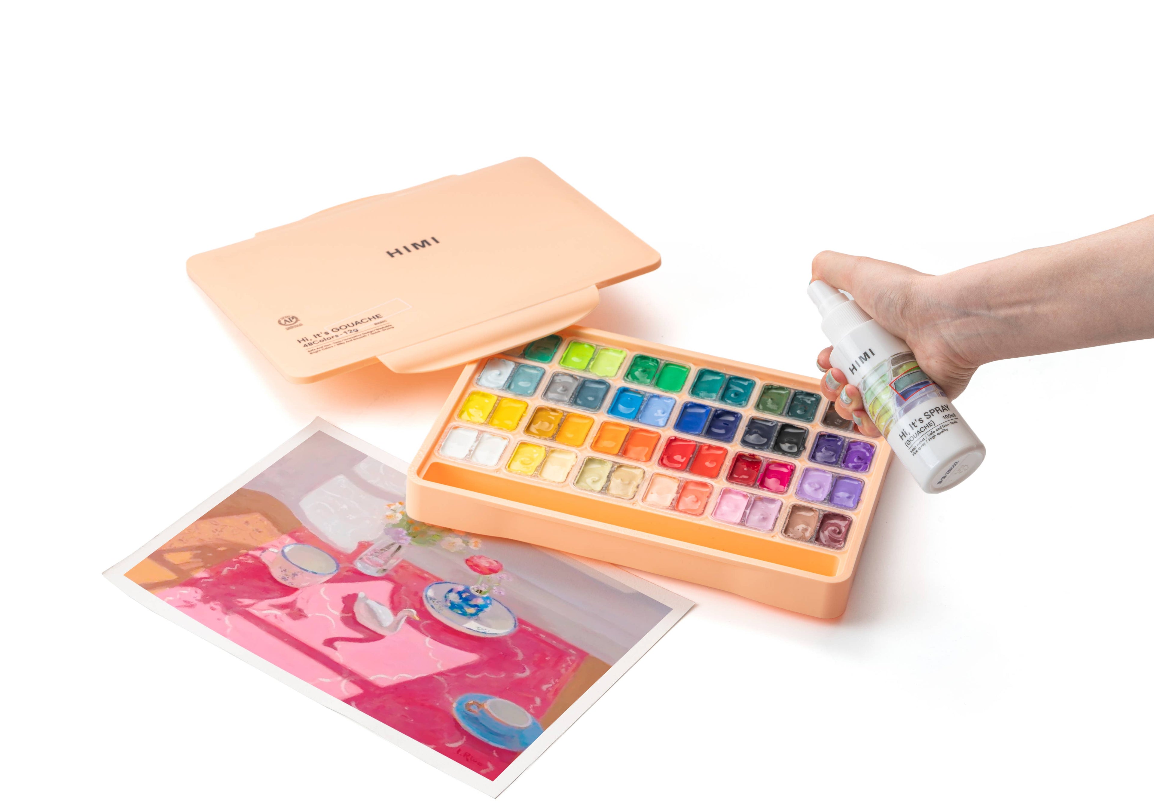 HIMI Gouache Spray 100ml, Keeps Gouache Moist