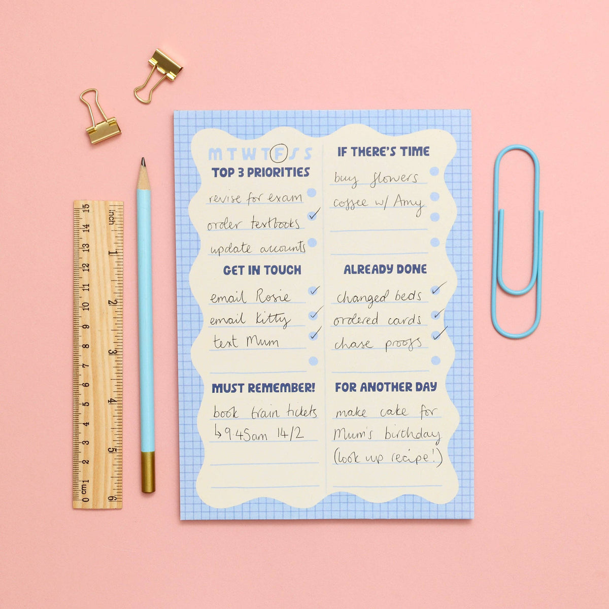 A5 Notepad - Wiggle Day Planner
