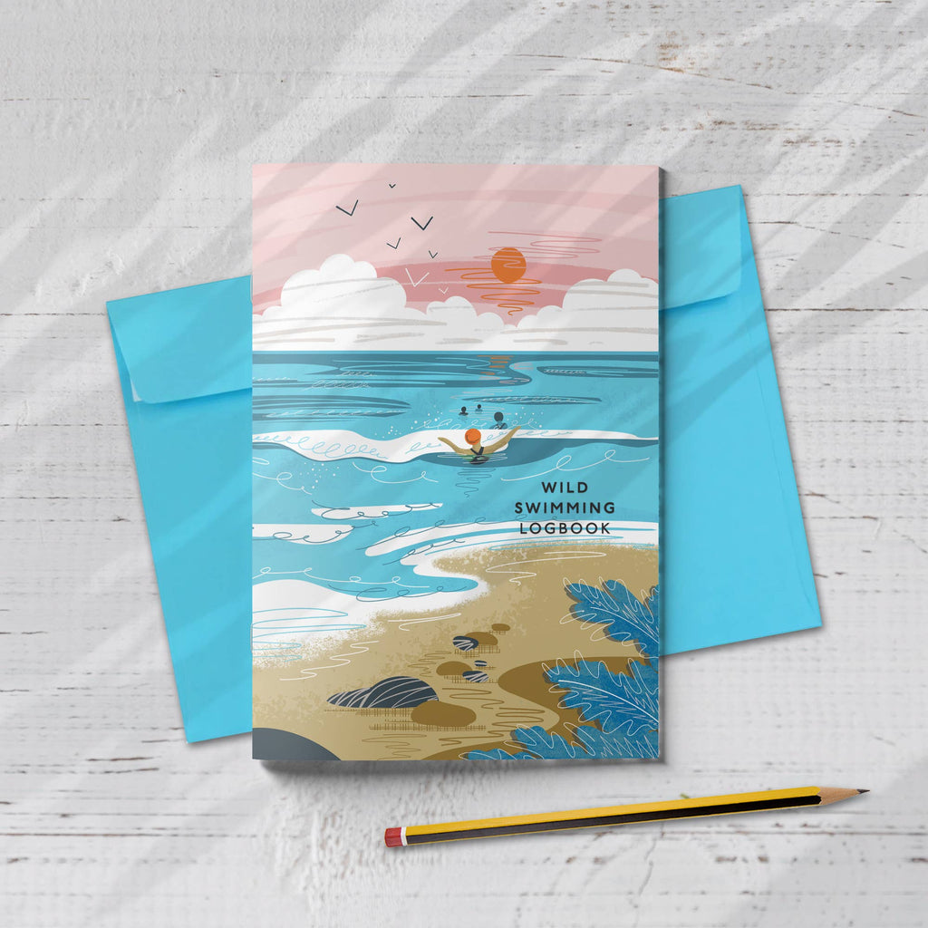 Wild swimming logbook into the sea - sea swimming notebook