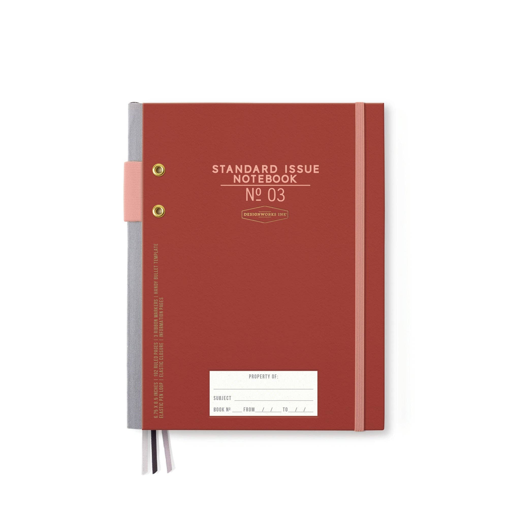 Designworks Ink Standard Issue Notebook - Rosewood & Blush