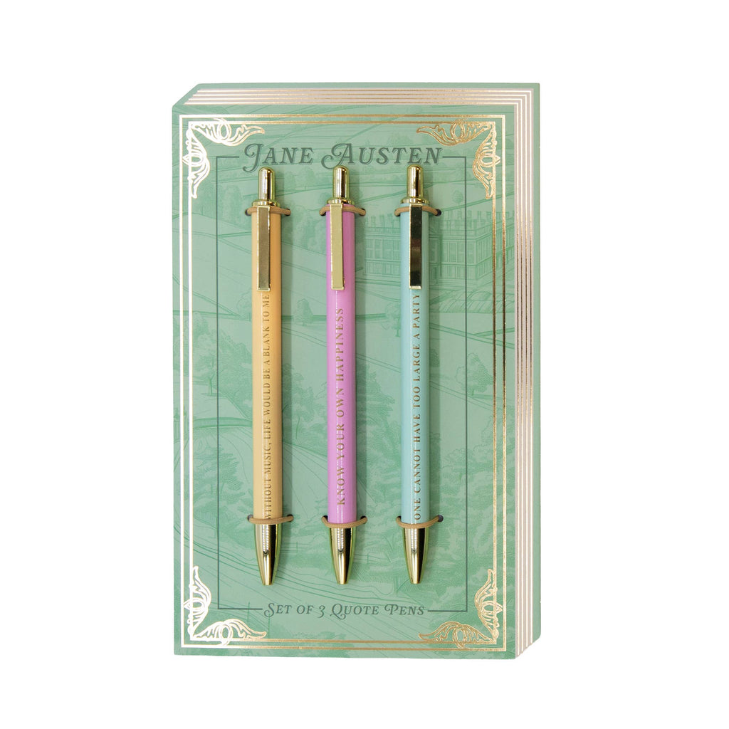 The Reading Room Jane Austen Set of 3 Pens