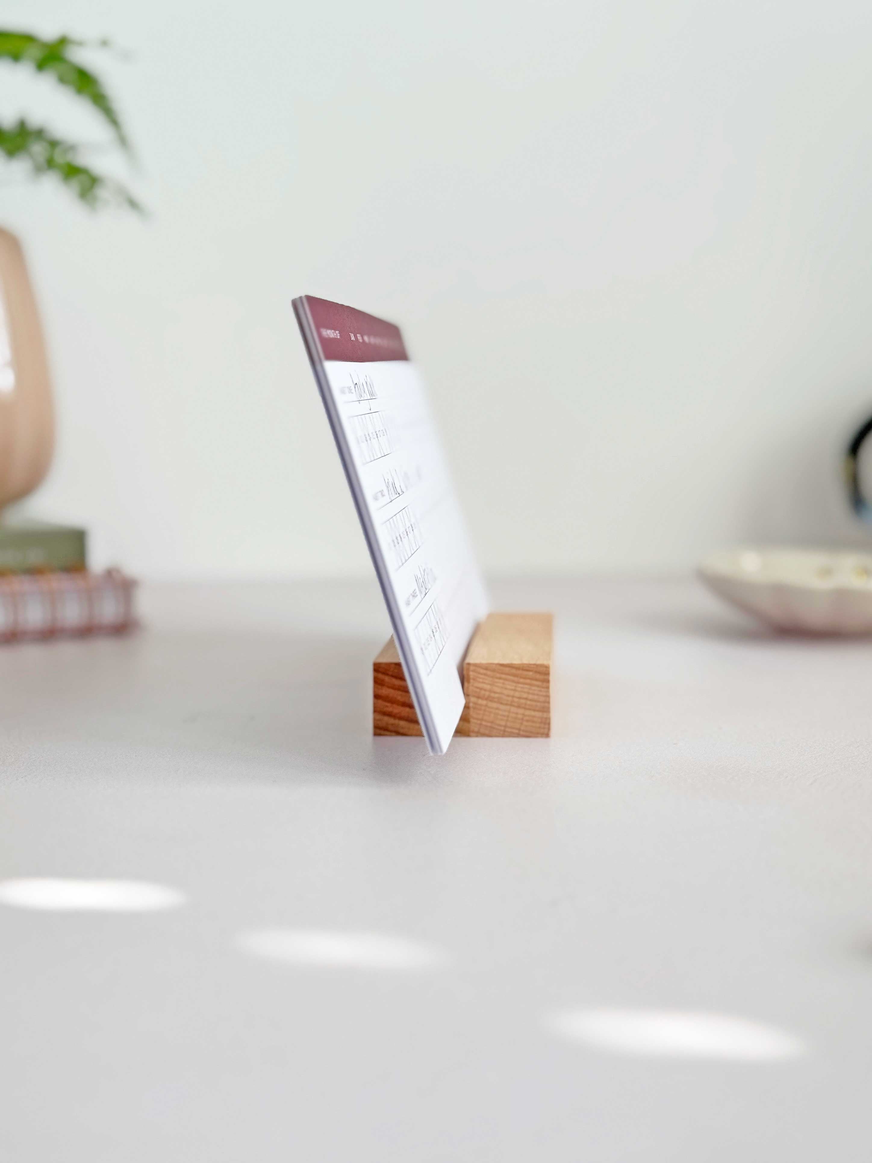 Multi Daily Habit Tracker Cards with Wooden Holder
