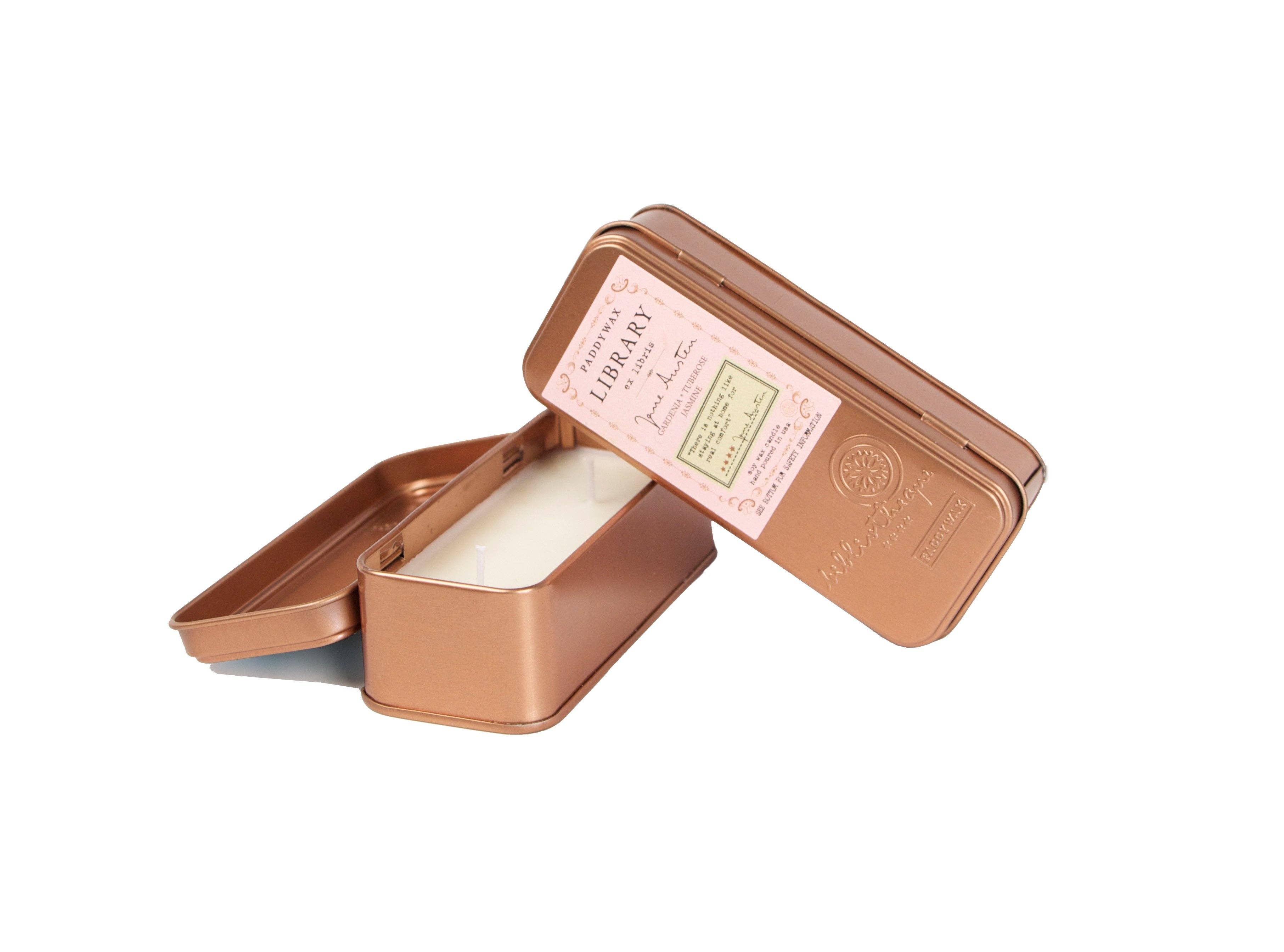 Library Candle Two Wick Travel Tin - Jane Austen