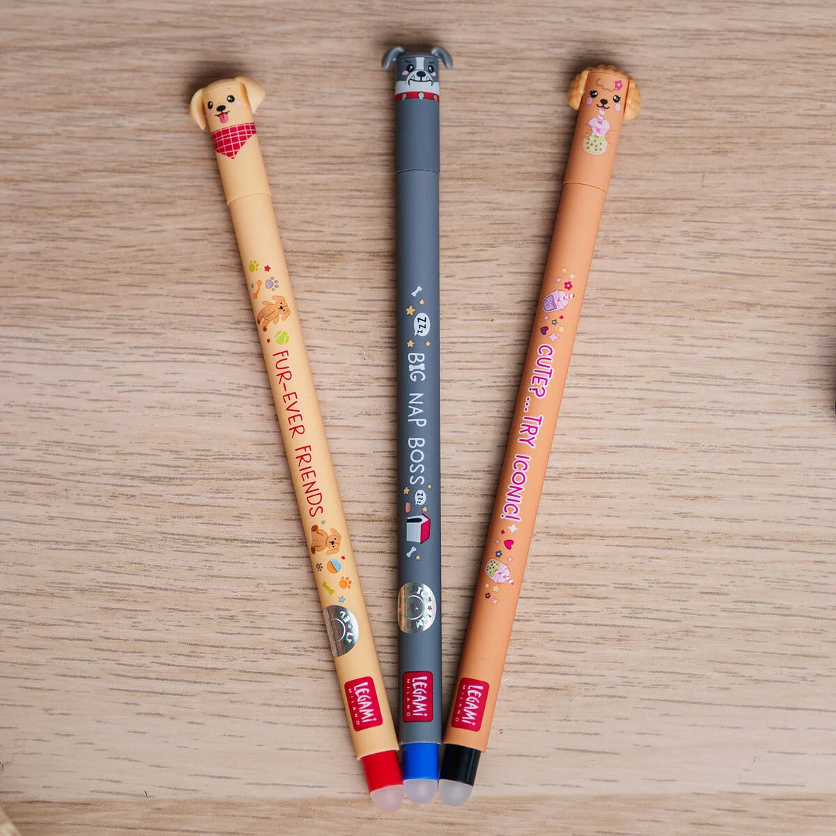 Legami Fur-ever Friends Erasable Pens