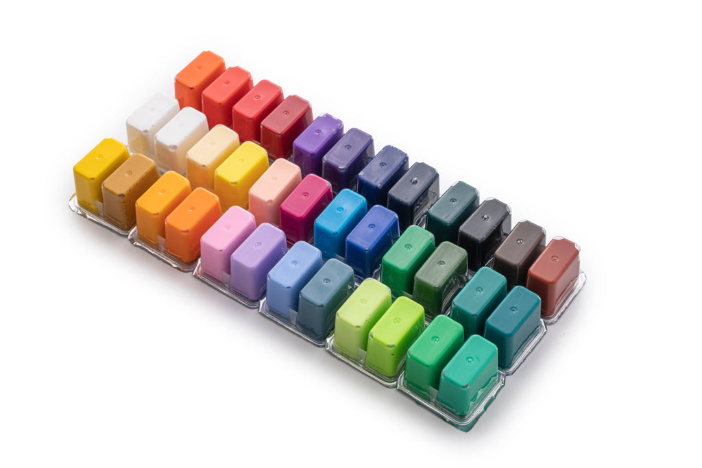 HIMI Twin Cup Gouache Set 36 Paint Colours, Purple Case