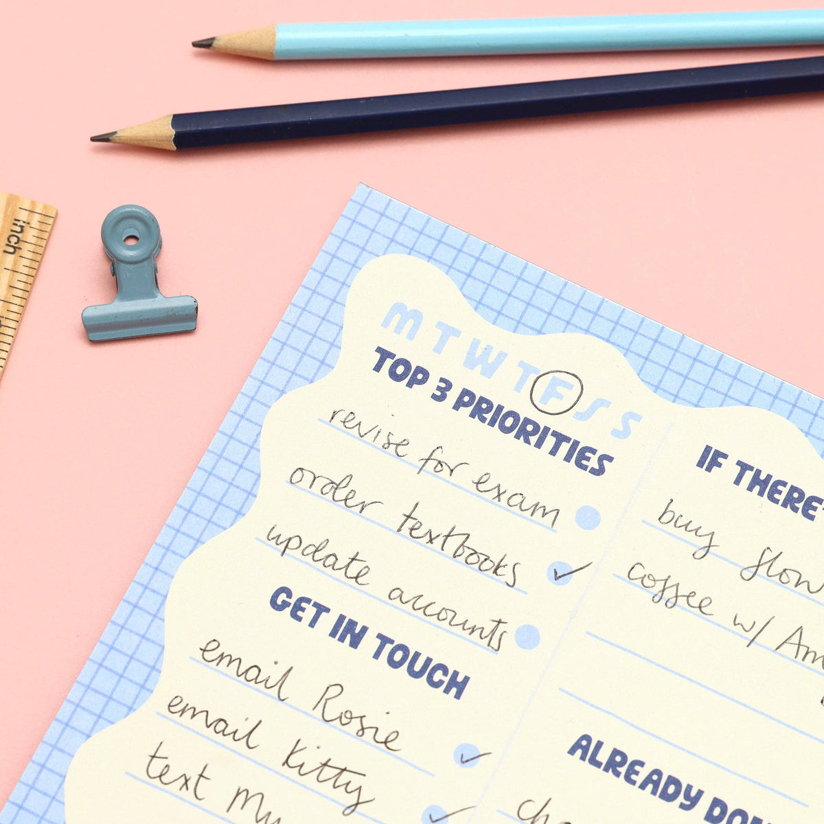 A5 Notepad - Wiggle Day Planner