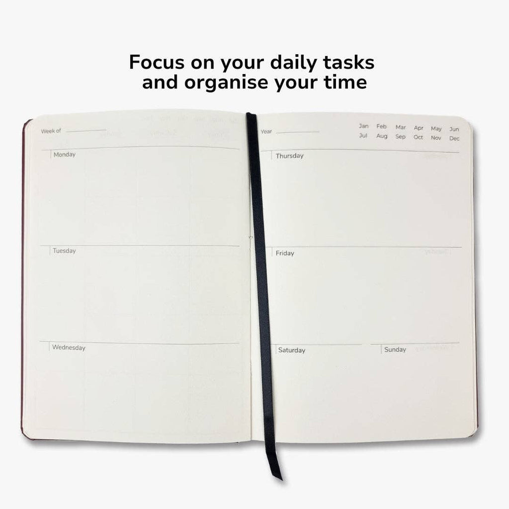 Undated Yearly Productivity Planner - Green
