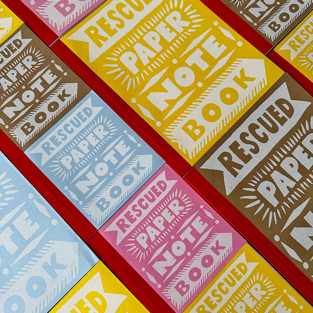 Small Rescued Paper Notebook In Assorted Colours