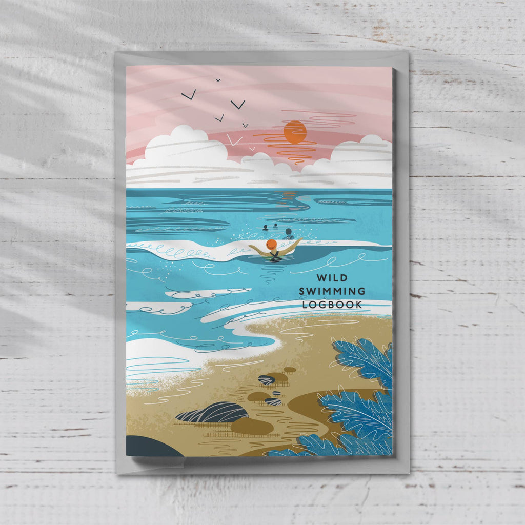Wild swimming logbook into the sea - sea swimming notebook