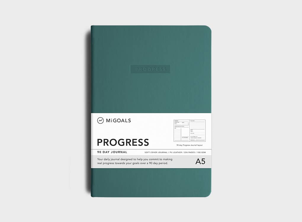 MiGoals A5 Progress Journal — 90 Day, FSC Paper