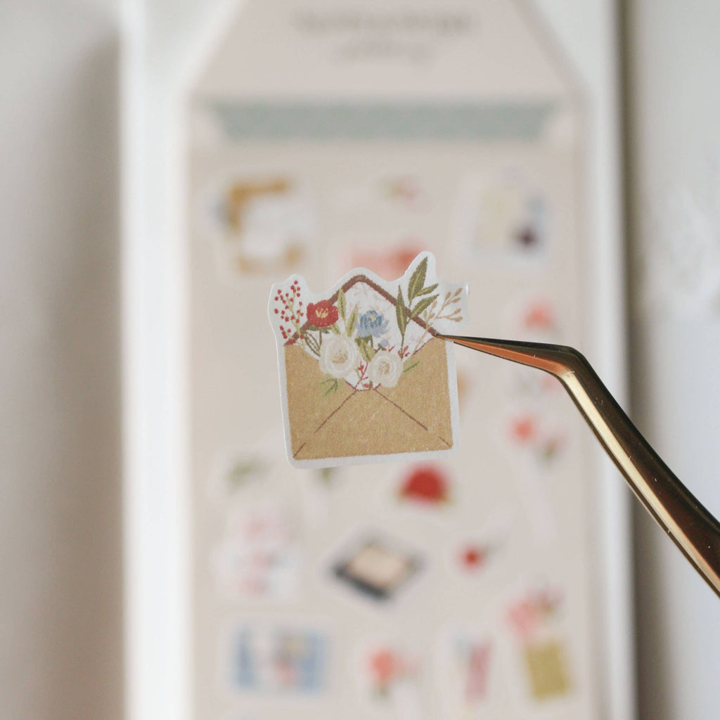 Floral Letters Journal Stickers - Letter Writing V2