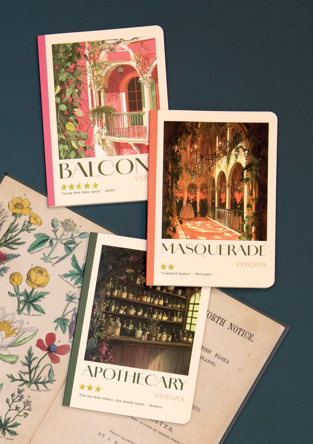 The Reading Room Romeo & Juliet 3x B6 Notebooks