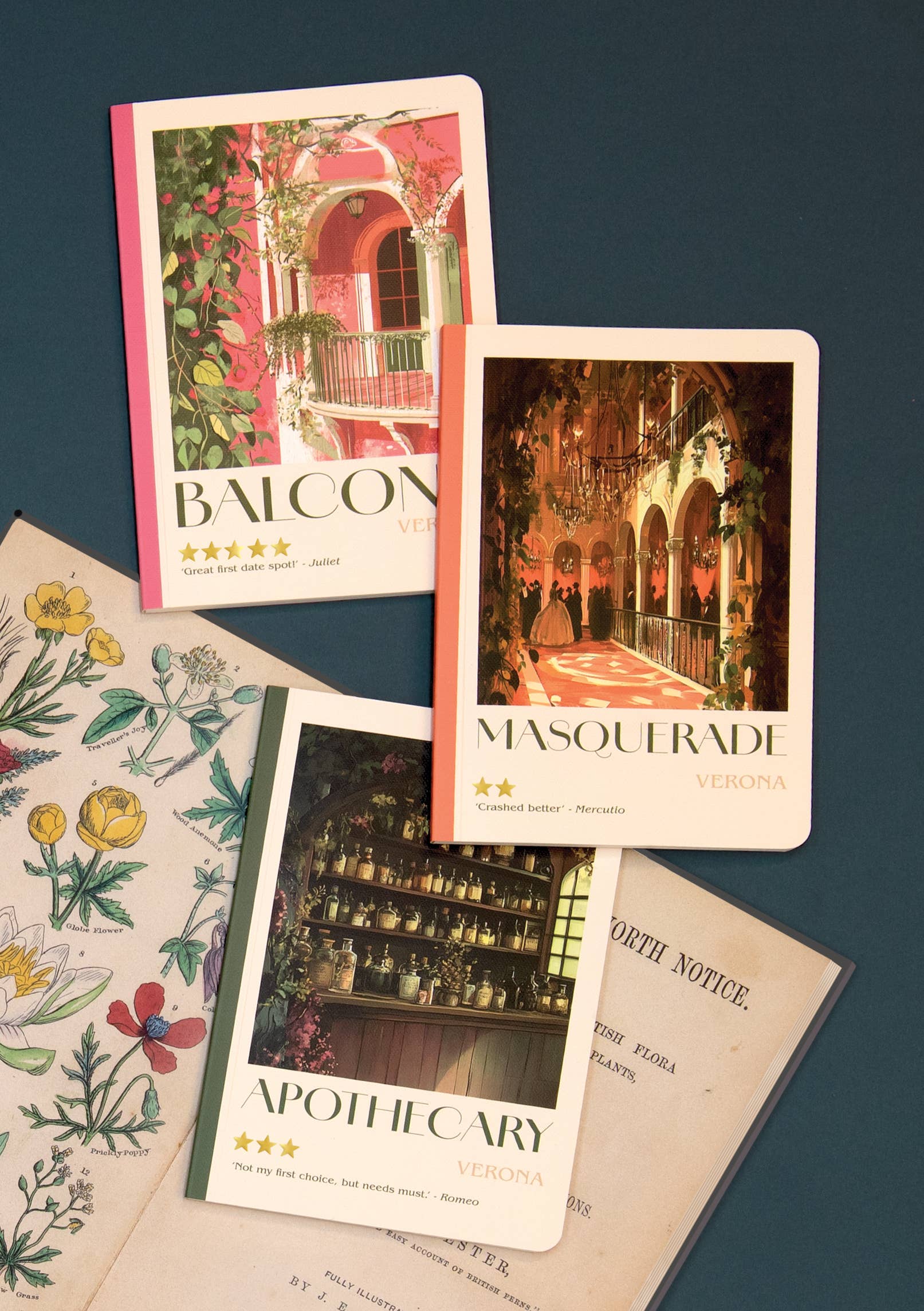 The Reading Room Romeo & Juliet 3x B6 Notebooks