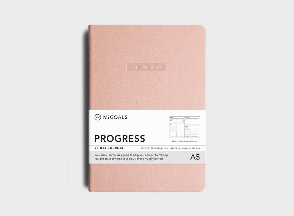 MiGoals A5 Progress Journal — 90 Day, FSC Paper