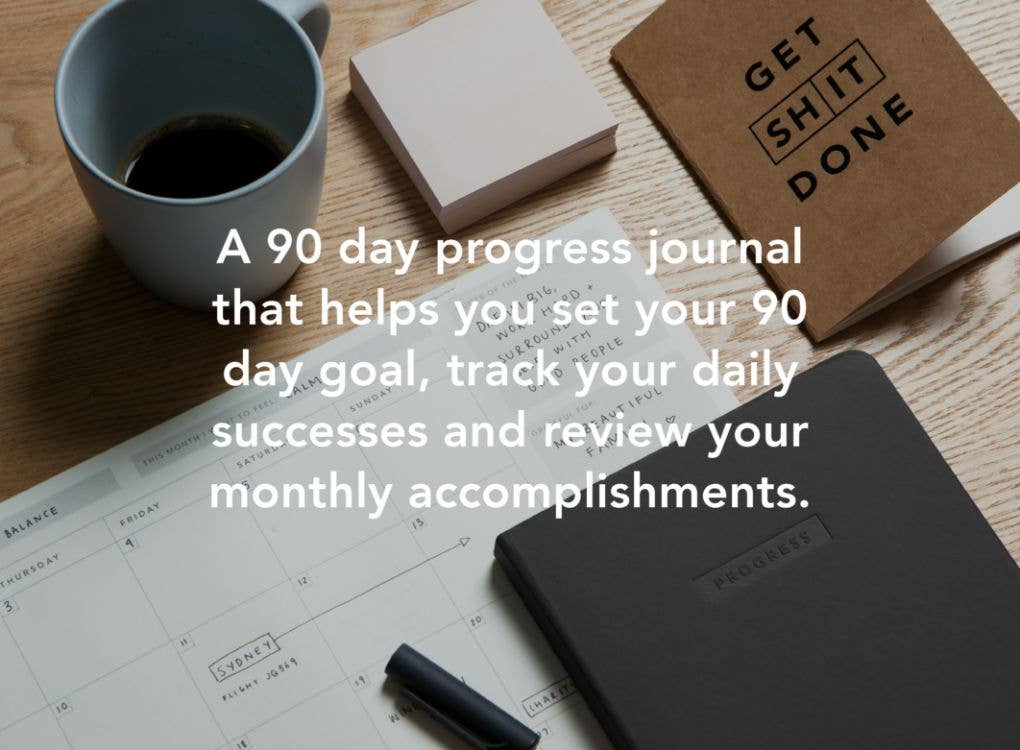 MiGoals A5 Progress Journal — 90 Day, FSC Paper
