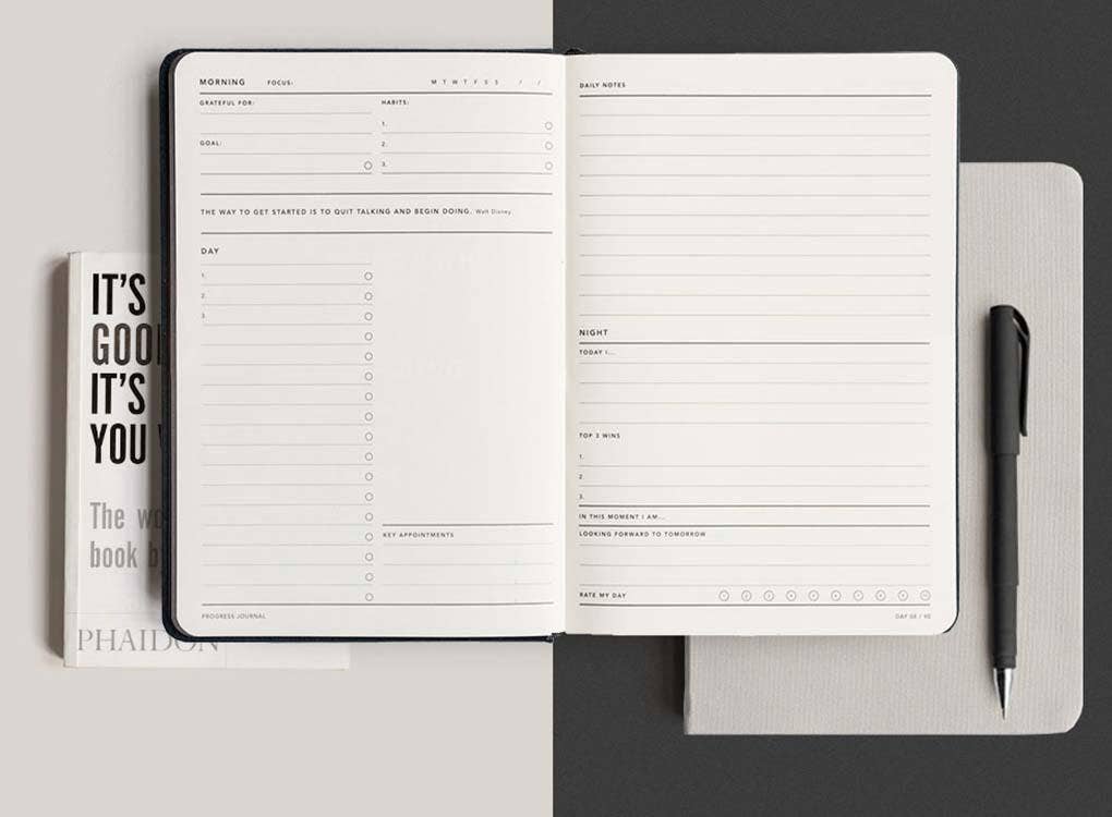 MiGoals A5 Progress Journal — 90 Day, FSC Paper