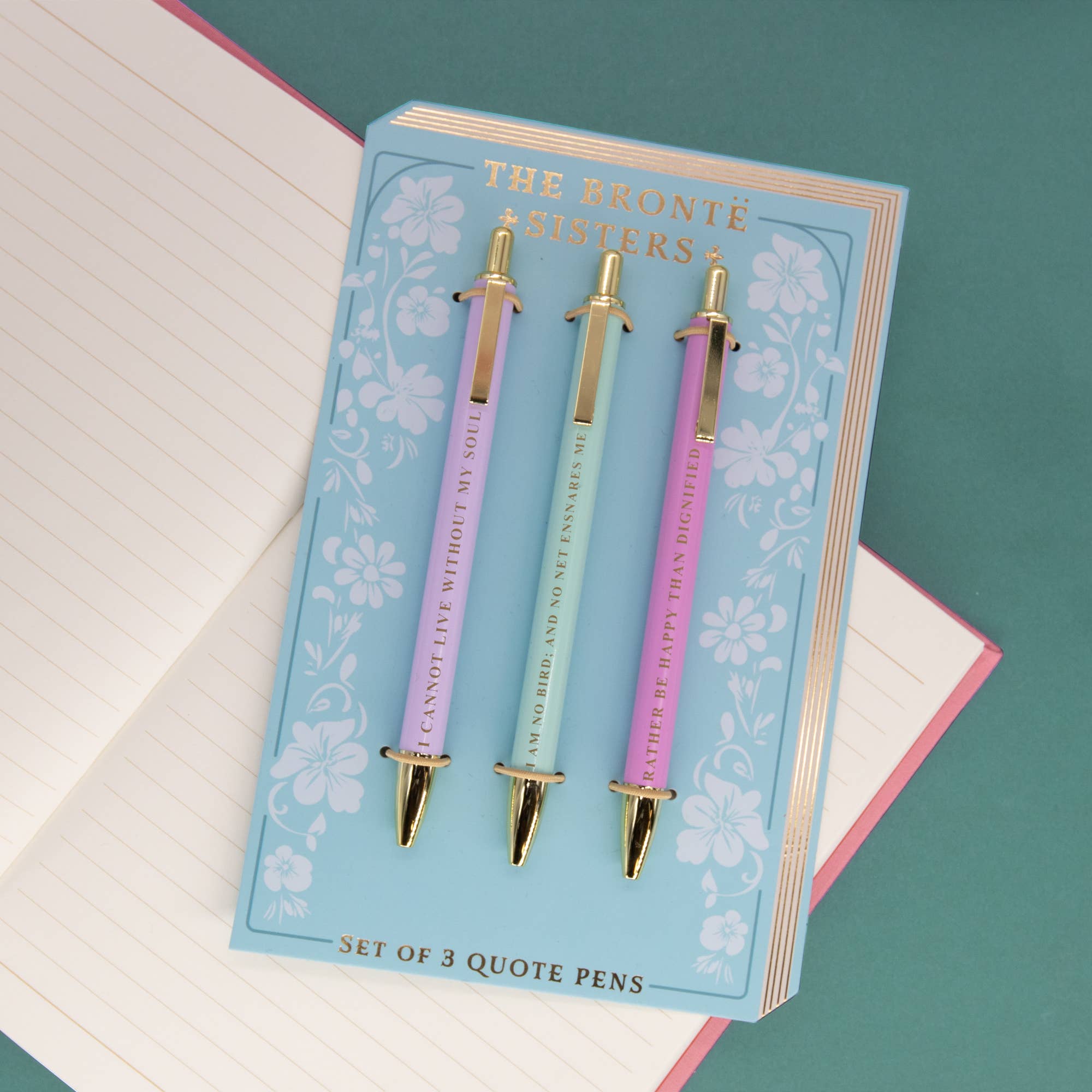 The Reading Room Bronte Sisters Set of 3 Pens