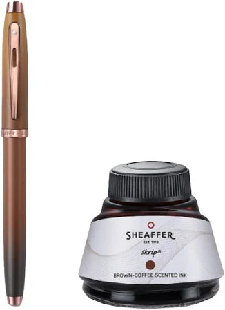 Sheaffer 100 Coffee Edition Fountain Pen Gift set (with Coffee Scented Ink)